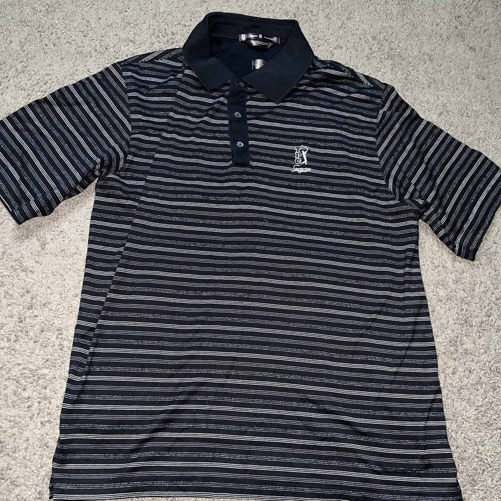 Tiger Woods Collection Black Golf Shirt Men's M TPC Sawgrass